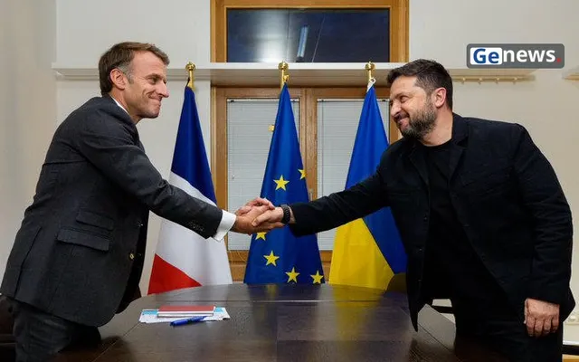 ზელენსკი და მაკრონი რუსეთის ქმედებების საპასუხო გზებს განიხილავენ